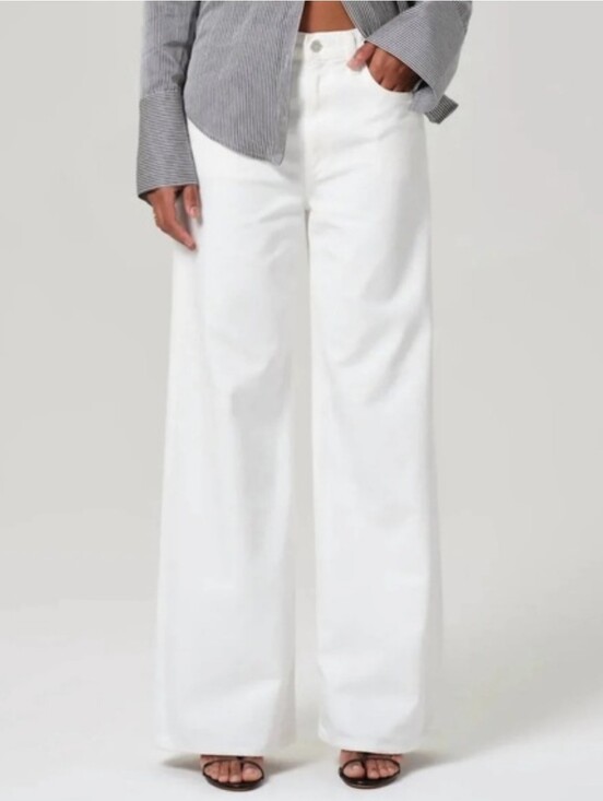 Citizens Of Humanity Pants - Citizens Of Humanity Paloma Wide Leg Baggy Jeans White New Size 30 NWT